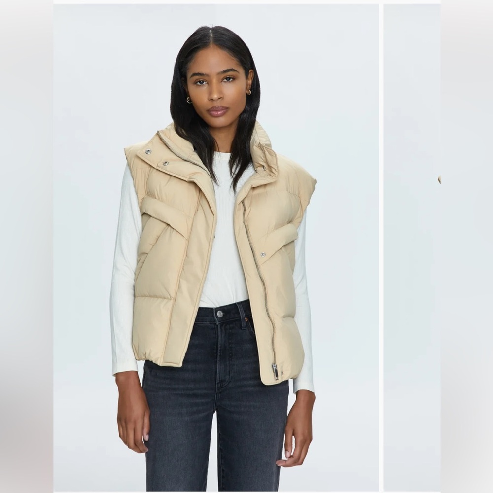 PISTOLA JOSS QUILTED PUFFER VEST IN COLOR WARM SAND